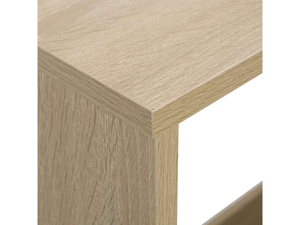 Tavolo da Bar con 2 Piani d'Appoggio Rovere 130x40x120 cm