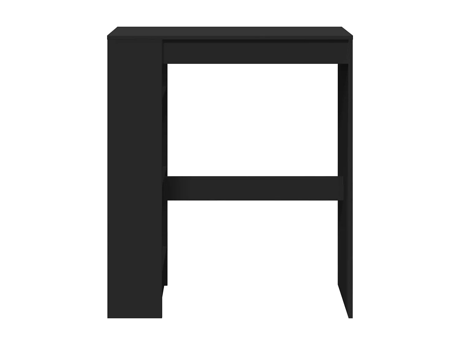 Mesa de bar com prateleiras derivados de madeira preto