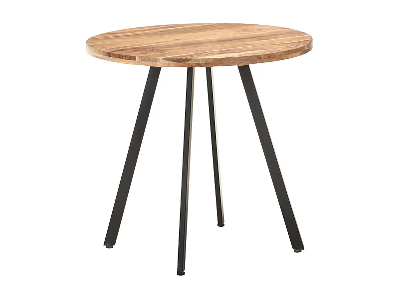 Tavolo da Pranzo 80 cm in Legno Massello di Acacia