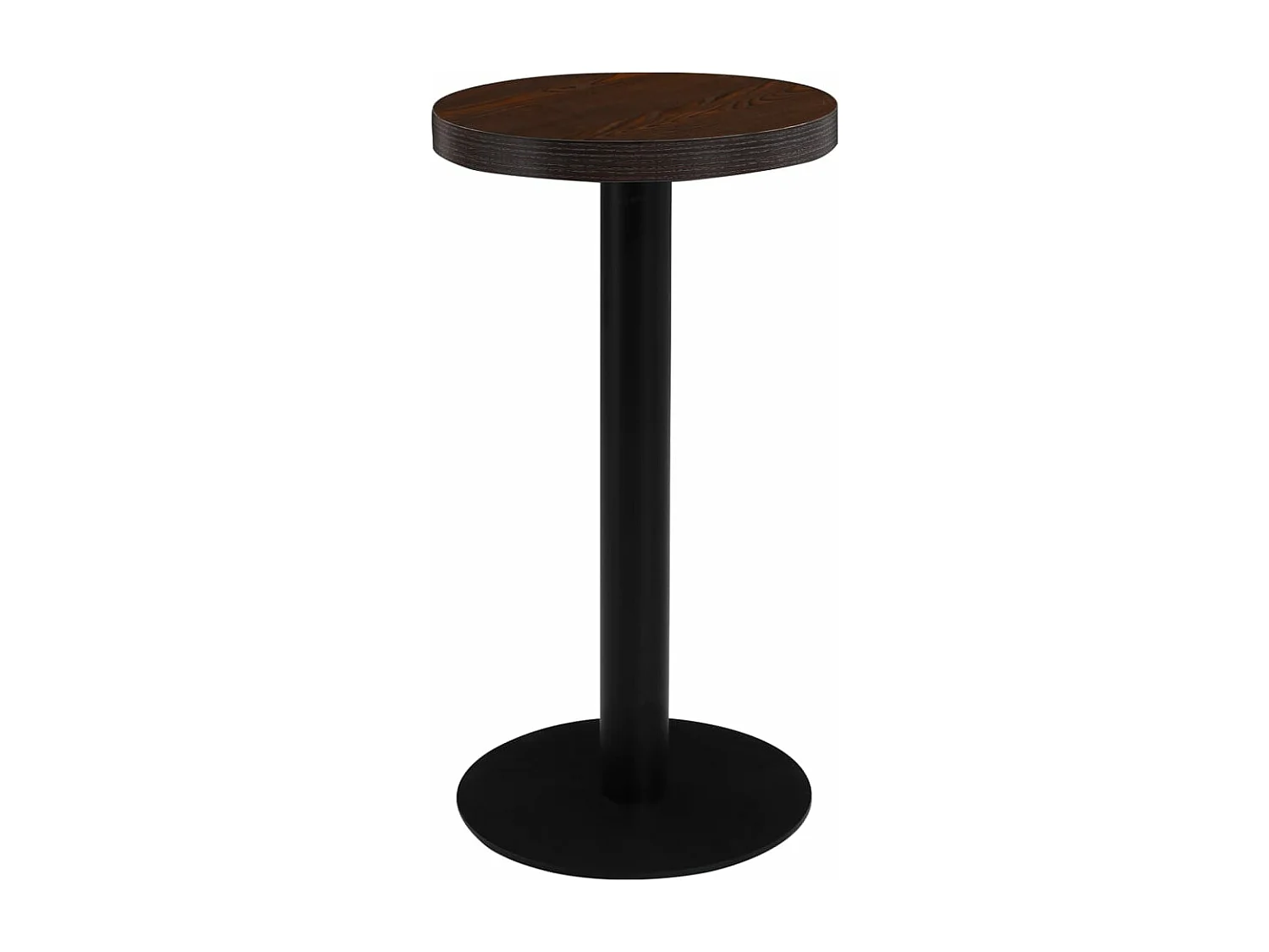 Mesa bistrô 40 cm MDF castanho-escuro