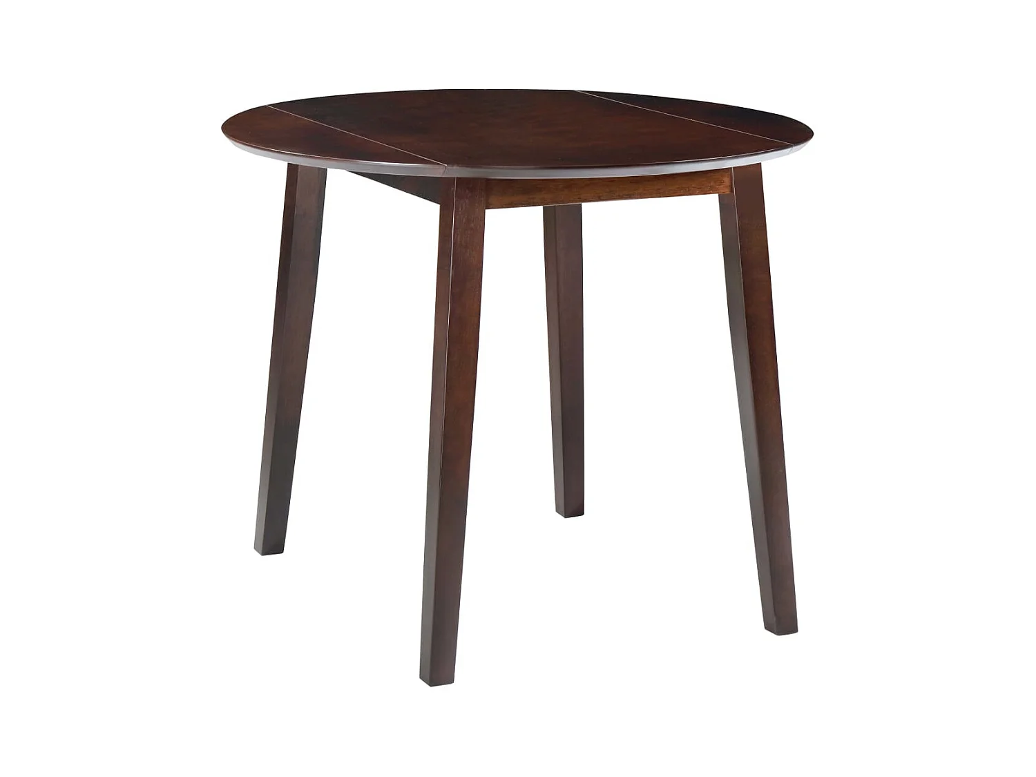 Eettafel inklapbaar rond MDF bruin