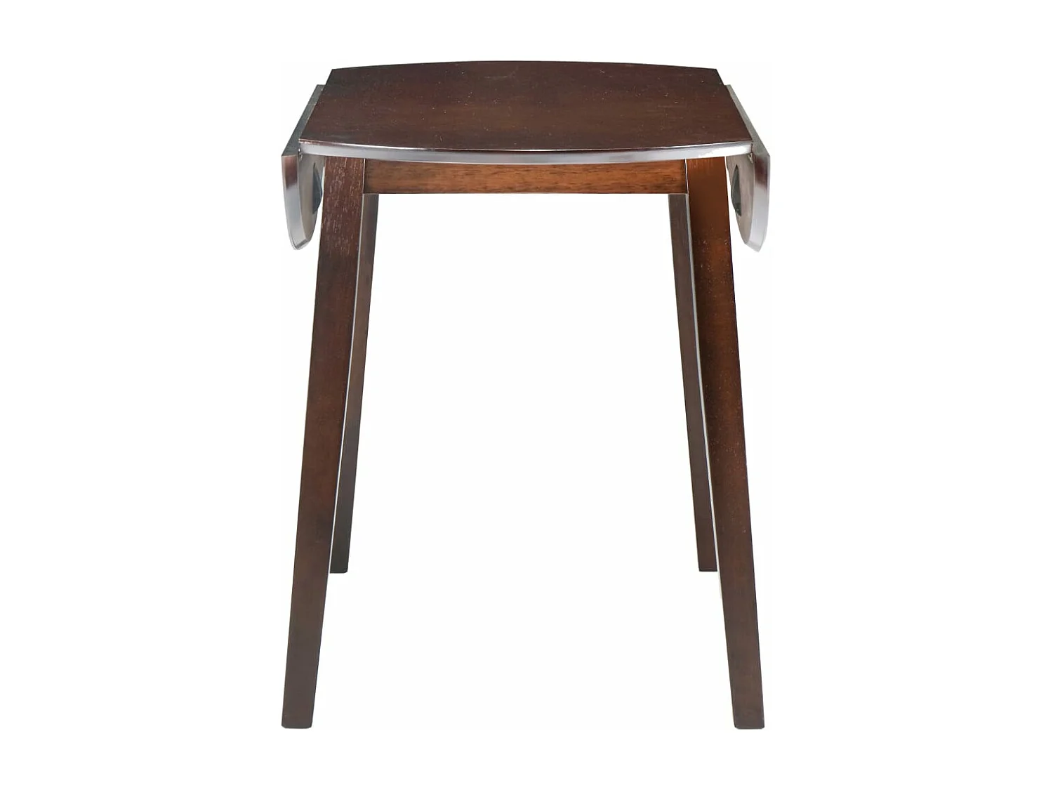 Mesa de jantar com abas rebatíveis redonda MDF castanho