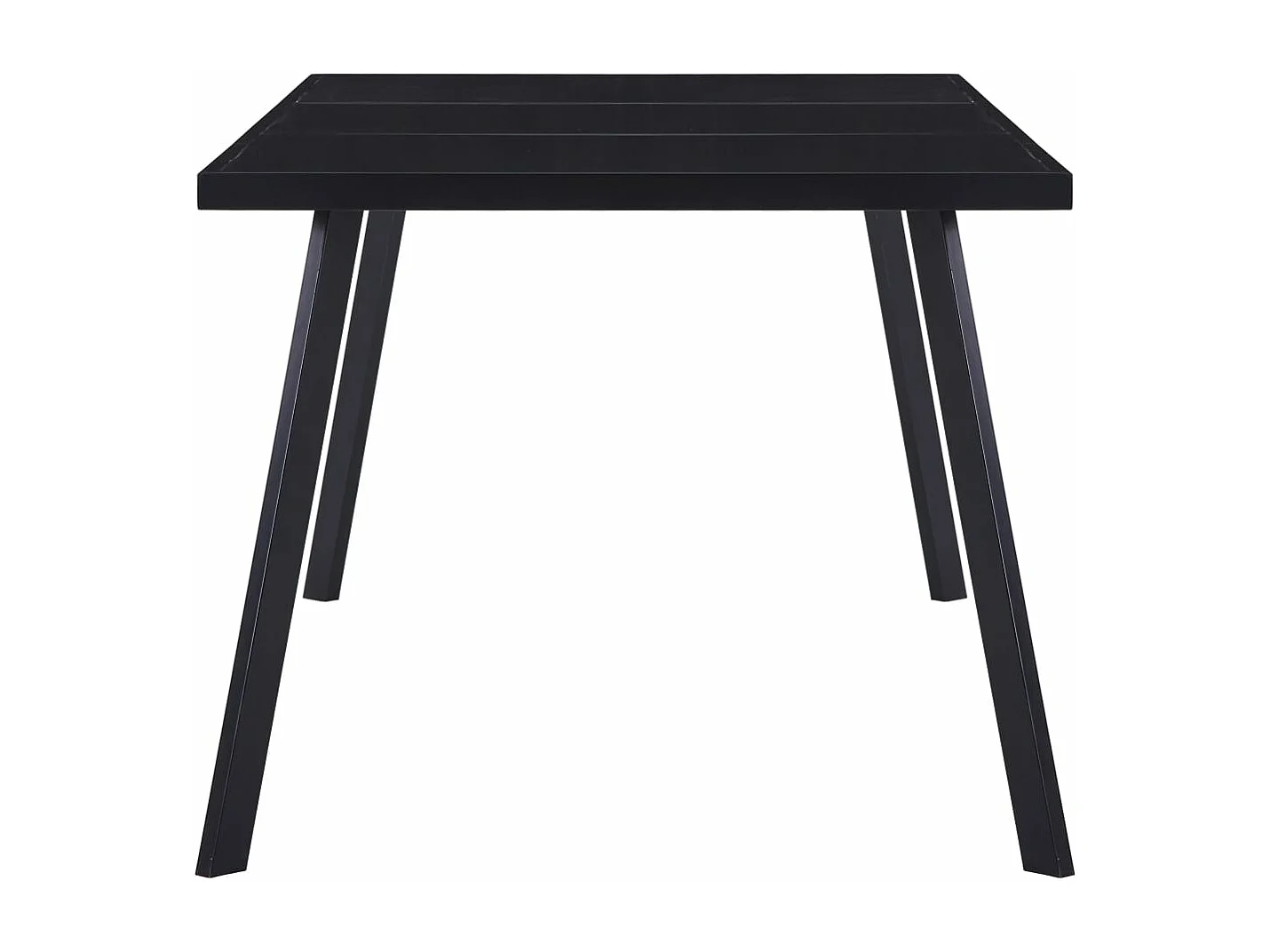 Mesa de jantar 160x80x75 cm vidro temperado preto
