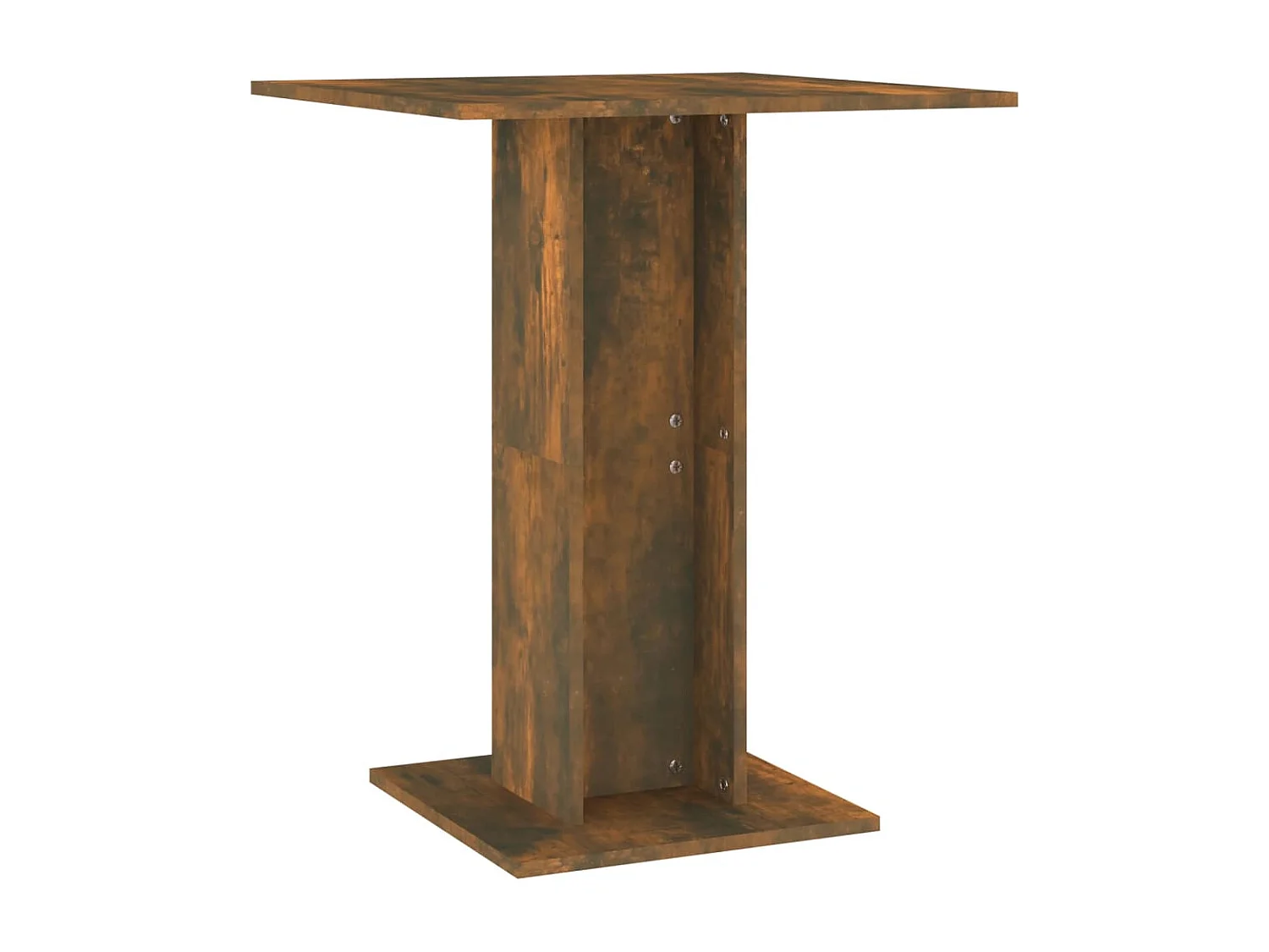 Bistrotafel 60x60x75 cm bewerkt hout gerookt eikenkleurig