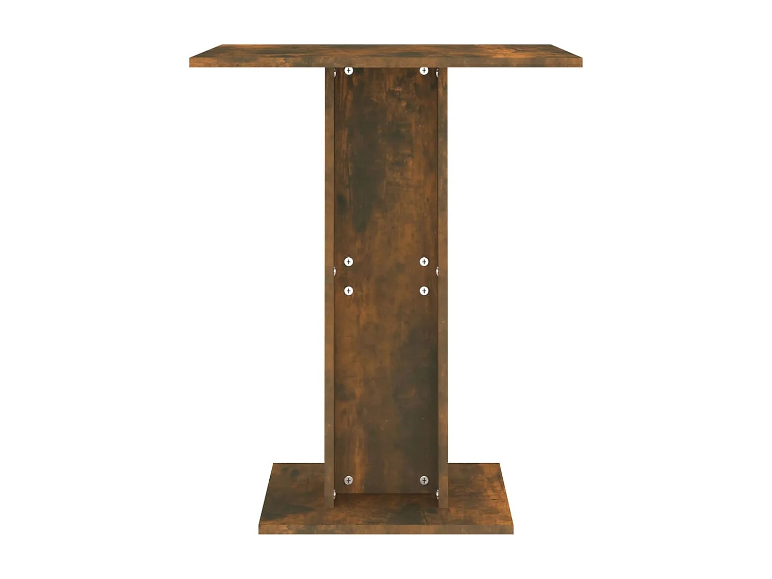 Bistrotafel 60x60x75 cm bewerkt hout gerookt eikenkleurig