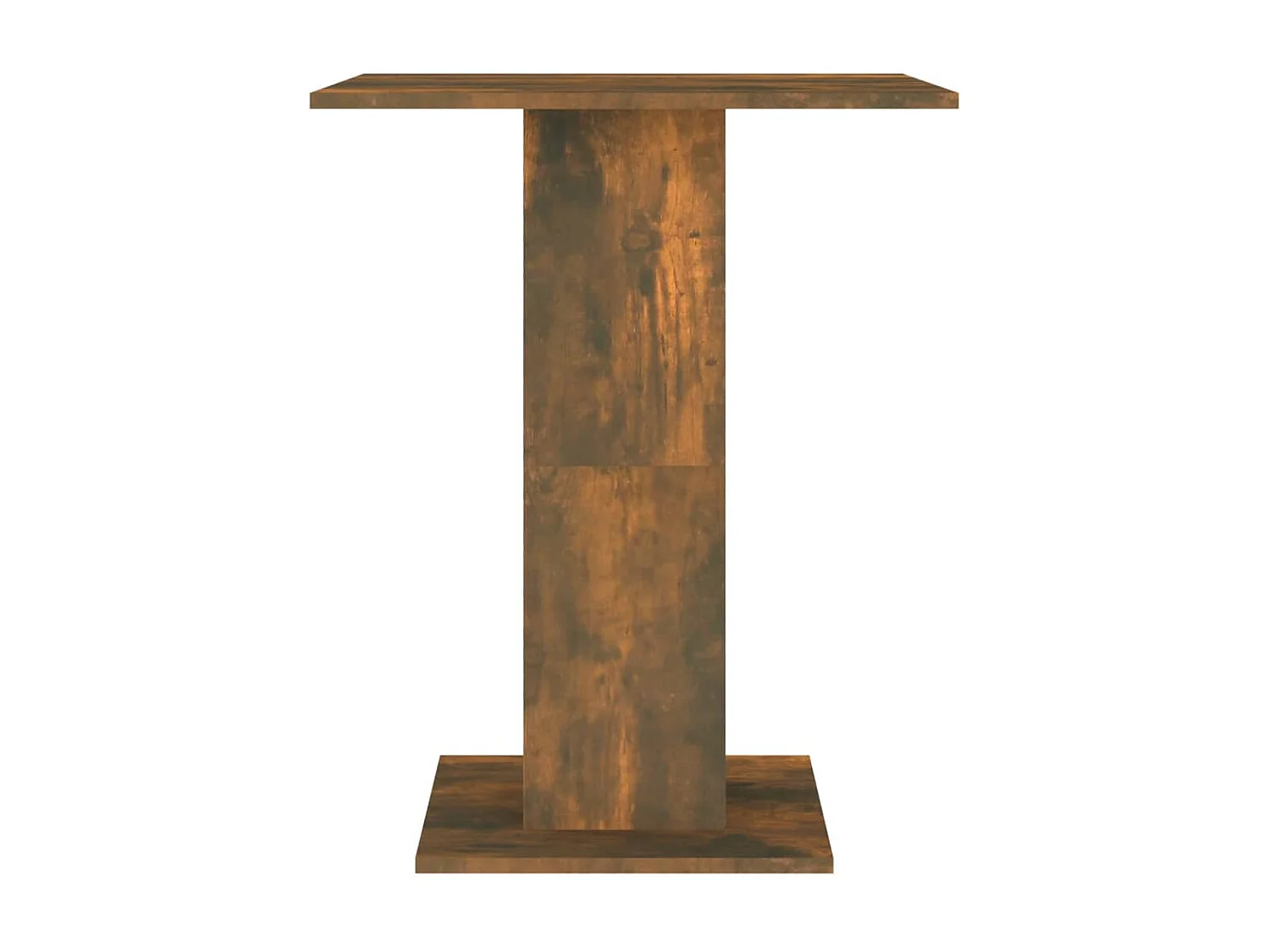 Bistrotafel 60x60x75 cm bewerkt hout gerookt eikenkleurig