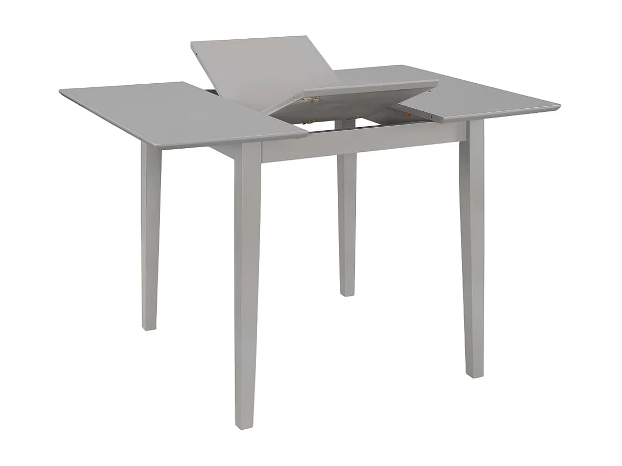 Mesa de jantar extensível (80-120)x80x74 cm MDF cinzento
