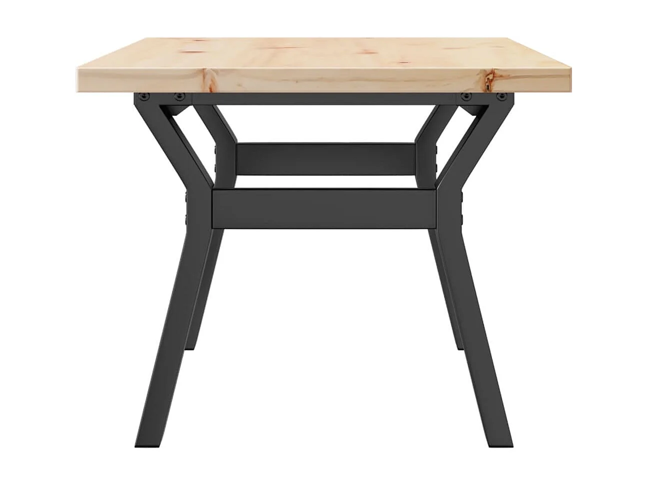 Table basse cadre en Y 80x50x40,5cm bois de pin massif et acier