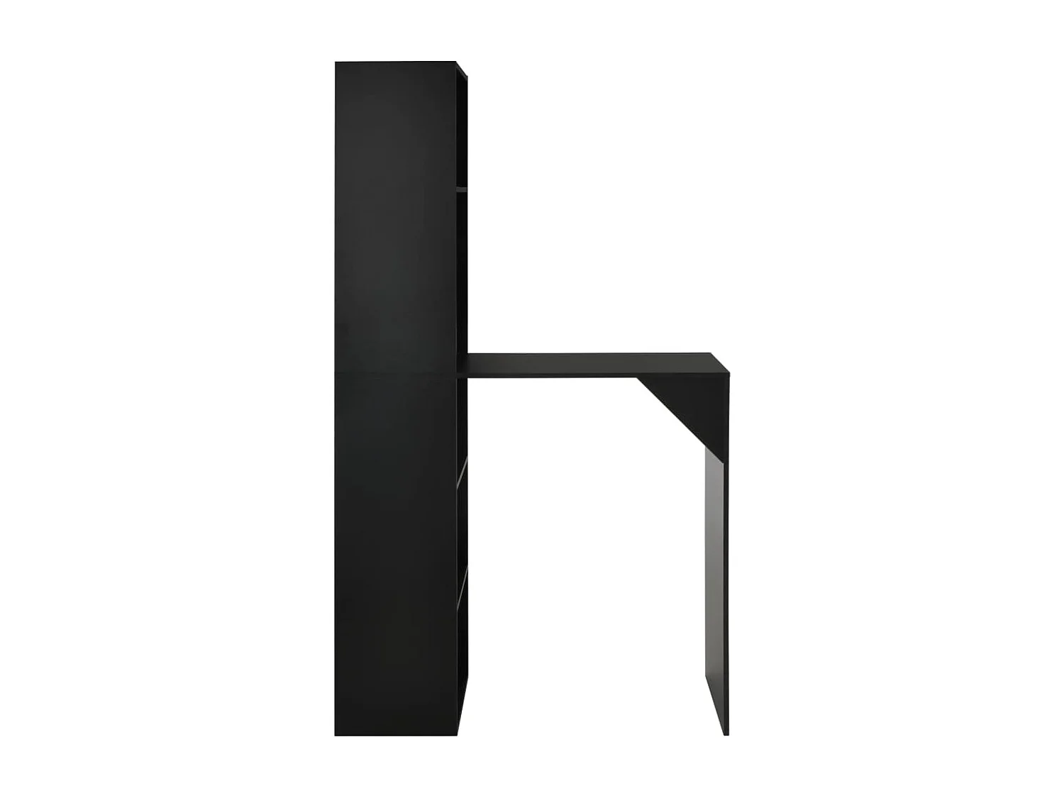 Mesa de bar com armário 115x59x200 cm preto