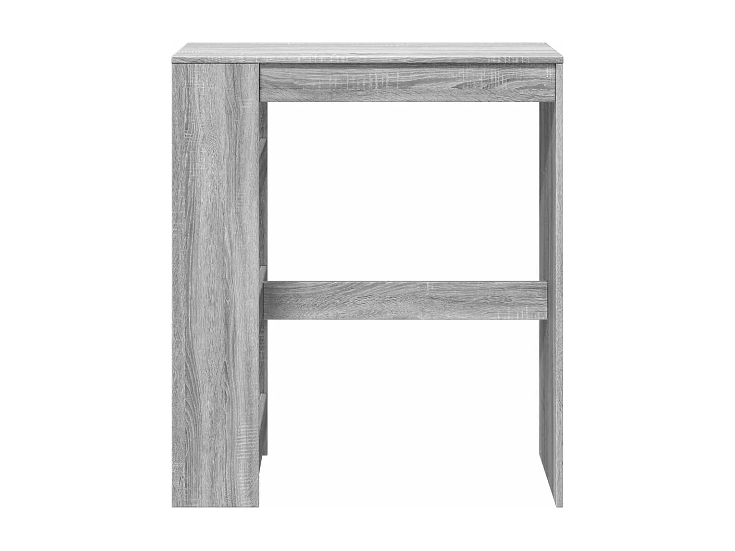 Table de bar avec étagères sonoma gris bois d'ingénierie