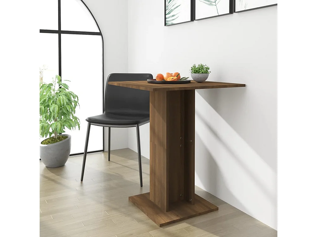 Mesa de bistrô 60x60x75cm derivados madeira carvalho castanho