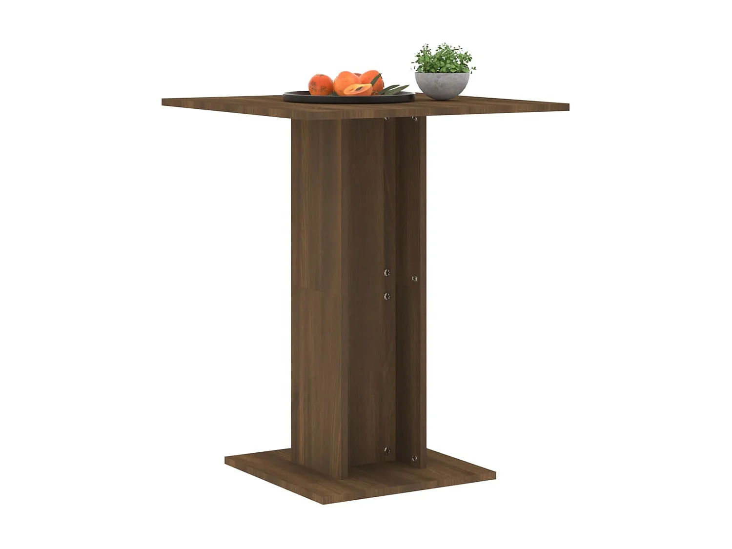 Mesa de bistrô 60x60x75cm derivados madeira carvalho castanho