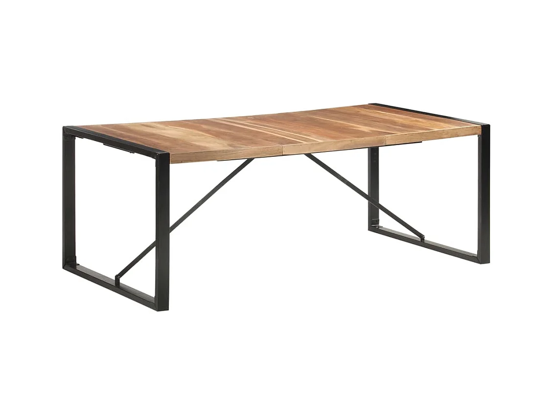 Mesa de comedor madera maciza con acabado sheesham 200x100x75cm