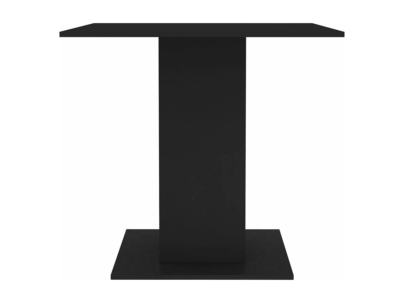 Table à manger Noir 80x80x75 cm bois d'ingénierie