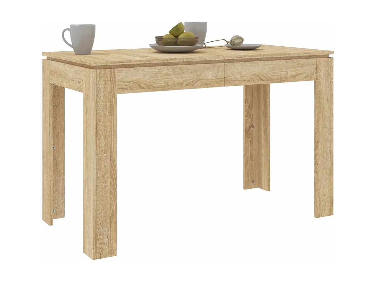 Mesa de jantar 120x60x76 cm contraplacado carvalho sonoma