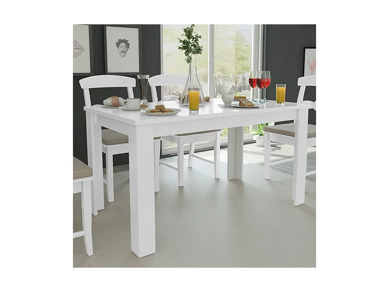 Tavolo da Pranzo 140x80x75 cm Bianco