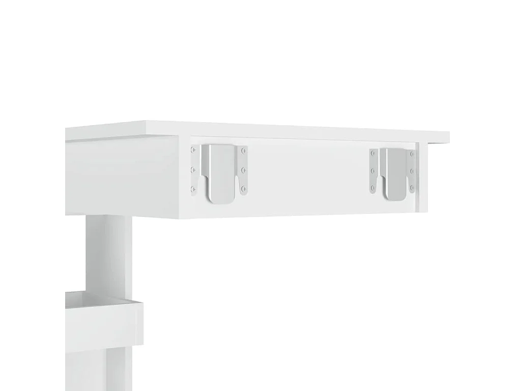 Bancone da Muro Bianco 102x45x103,5 cm in Legno Compensato