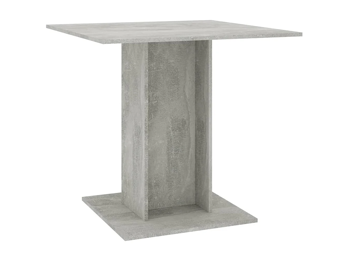 Table à manger Gris béton 80x80x75 cm bois d'ingénierie