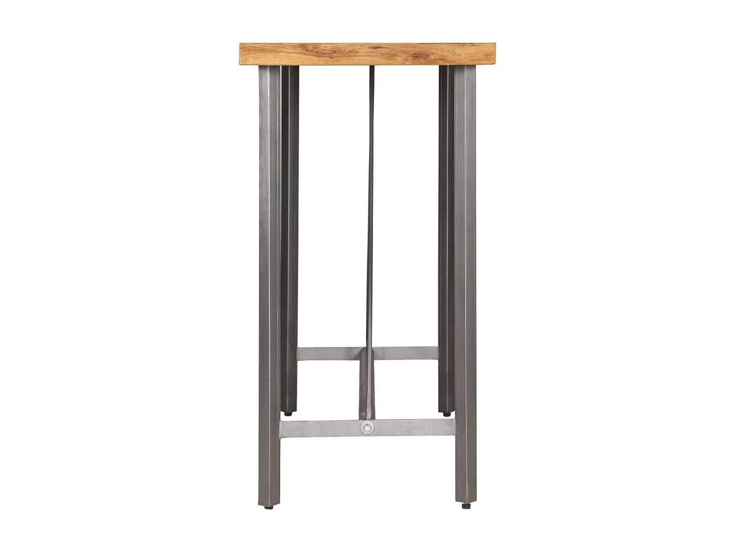 Mesa de bar em madeira de teca recuperada maciça 120x58x106 cm