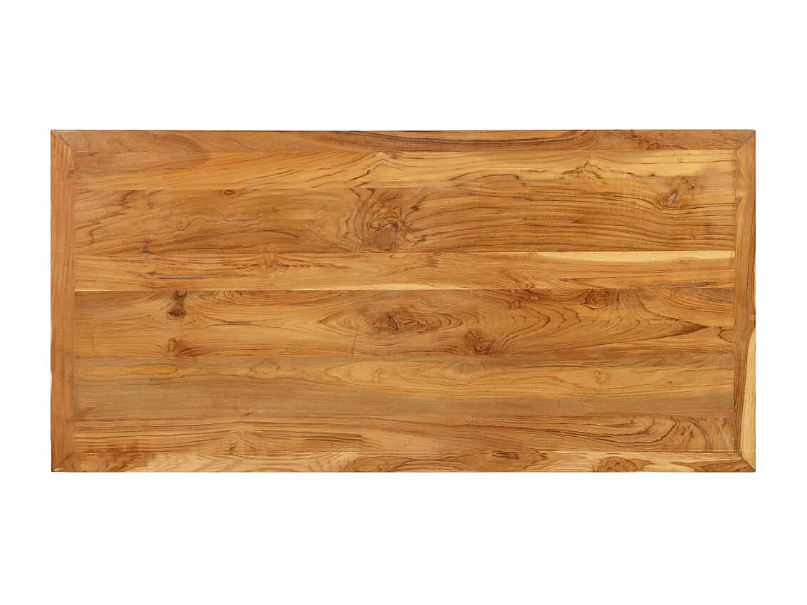Mesa de bar em madeira de teca recuperada maciça 120x58x106 cm