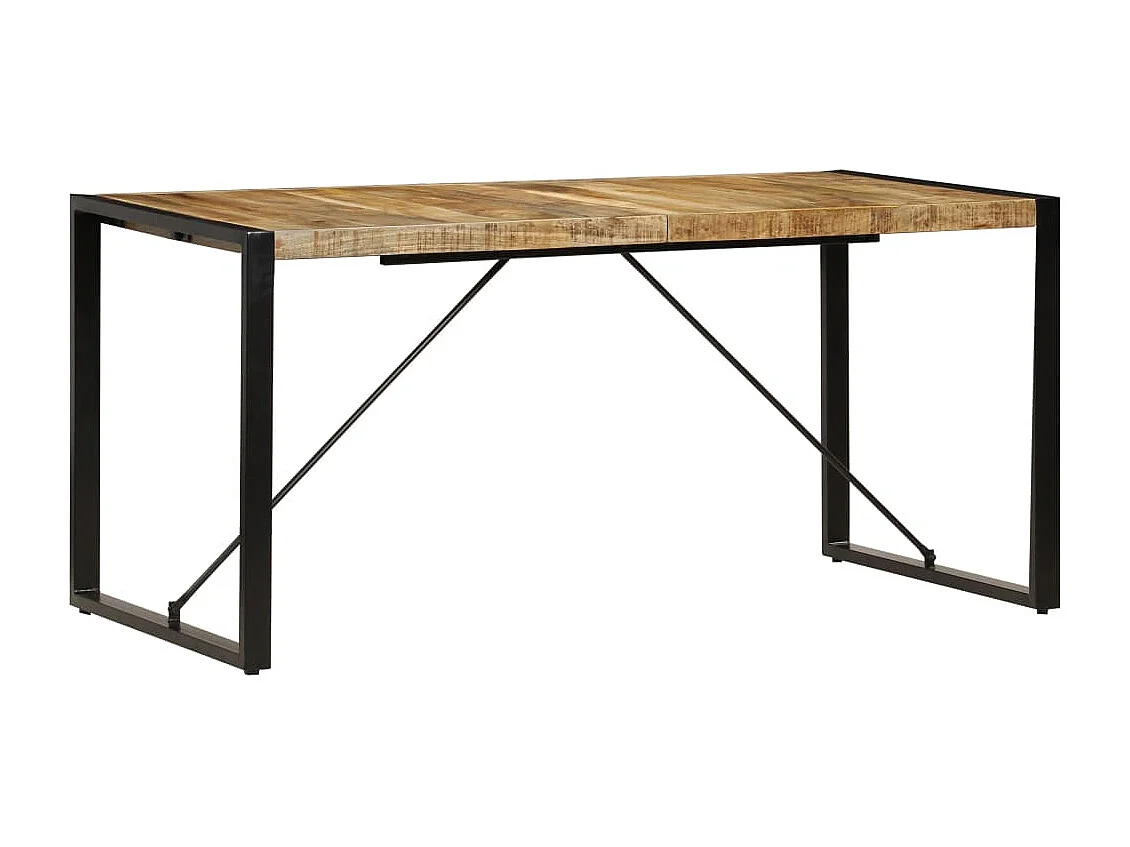 Mesa de jantar 160x80x75 cm madeira de mangueira maciça