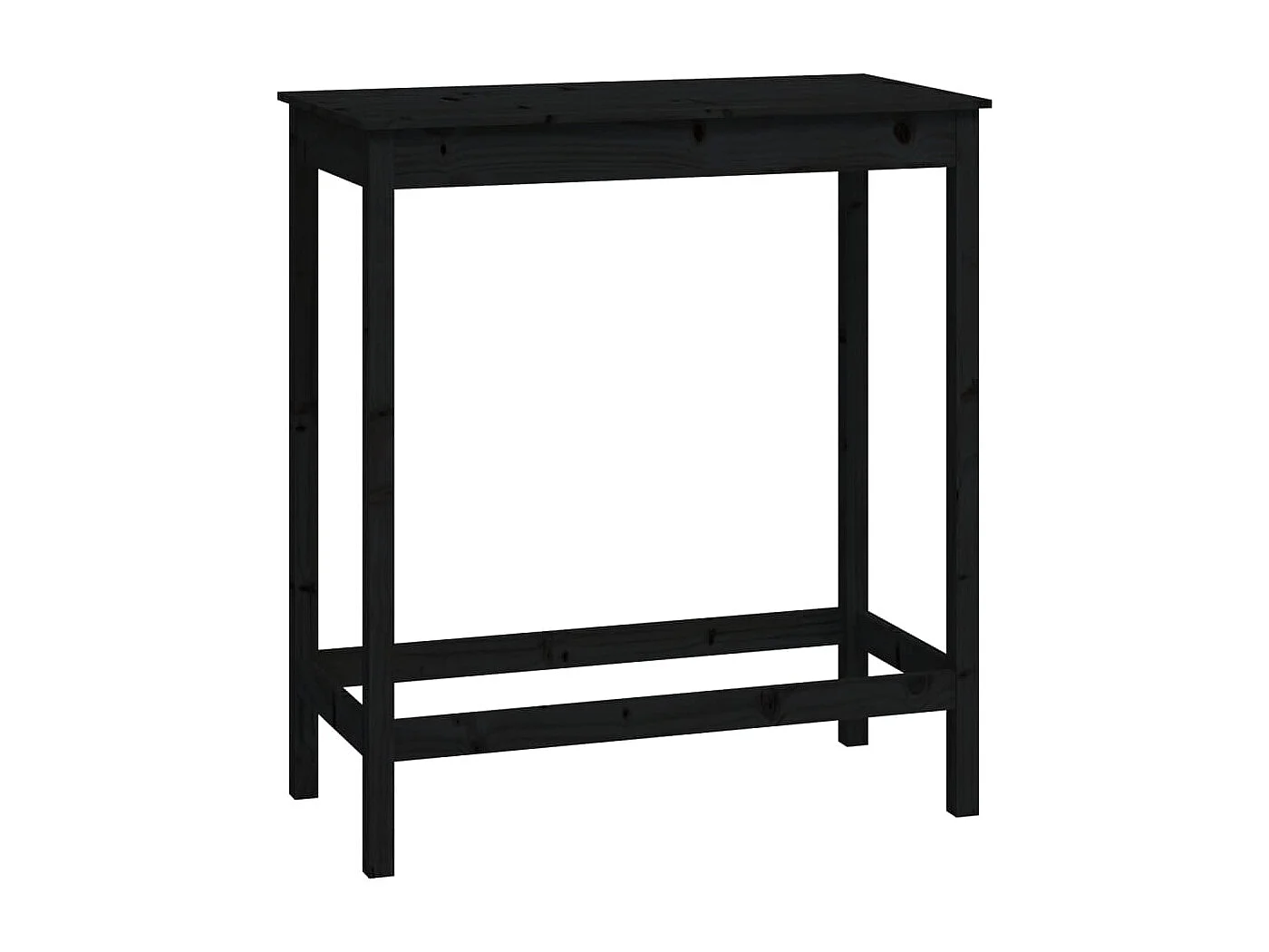 Bartisch Schwarz 100x50x110 cm Massivholz Kiefer