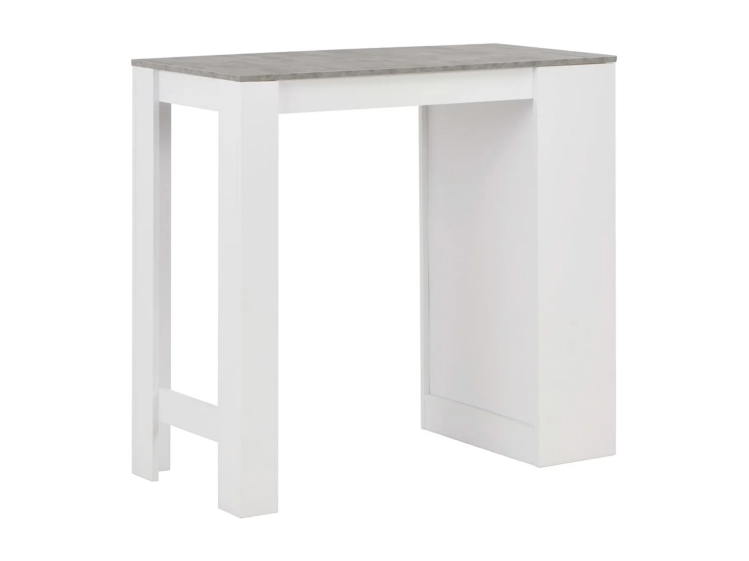 Bartisch mit Regal Weiß 110x50x103 cm