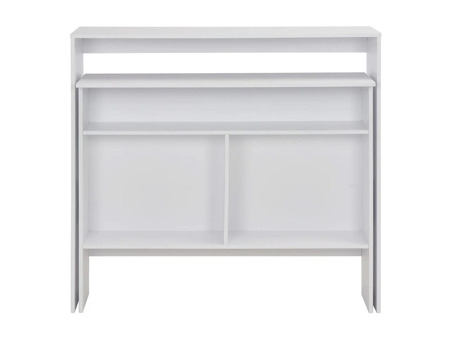 Mesa de bar con 2 tableros blanca 130x40x120 cm