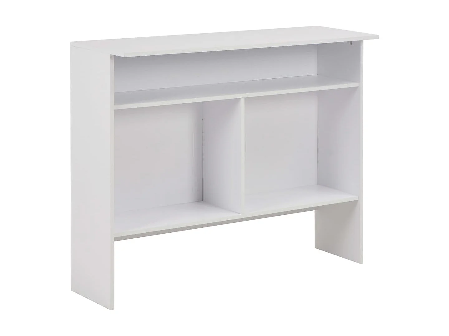 Table de bar avec 2 dessus de table Blanc 130x40x120 cm