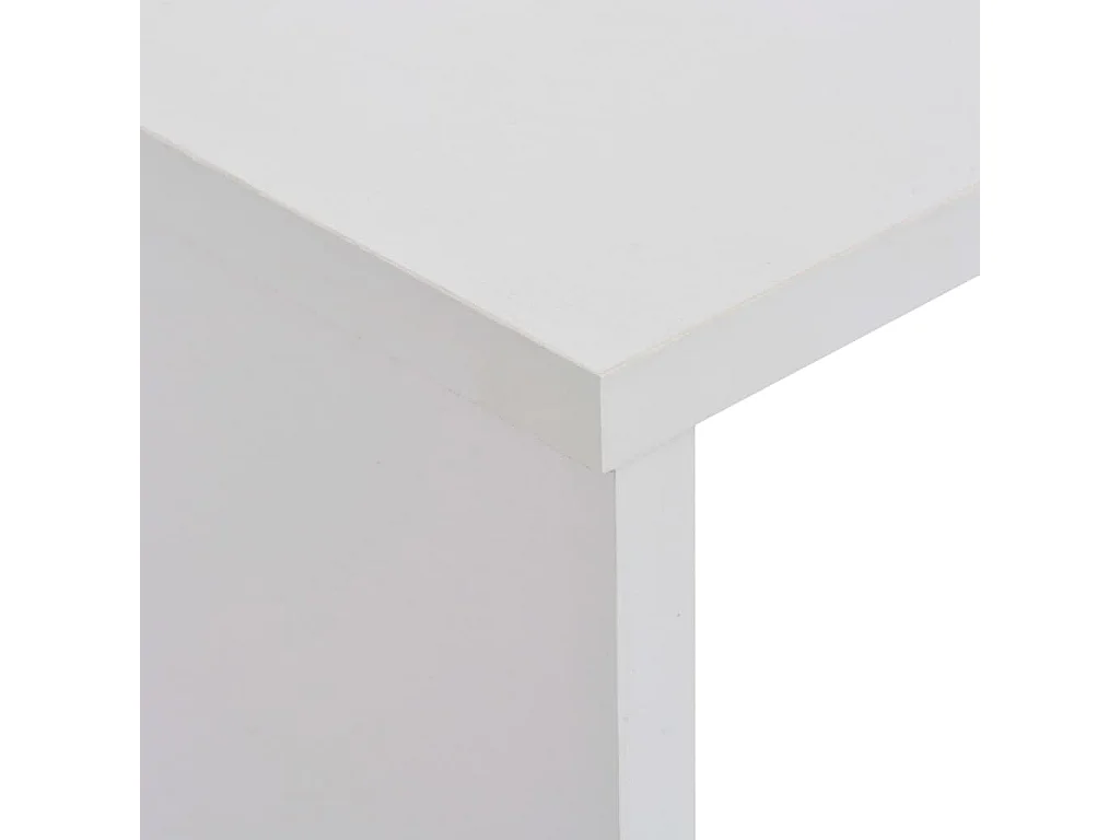 Table de bar avec 2 dessus de table Blanc 130x40x120 cm