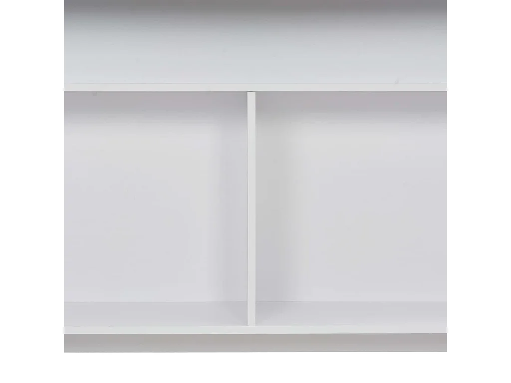 Table de bar avec 2 dessus de table Blanc 130x40x120 cm