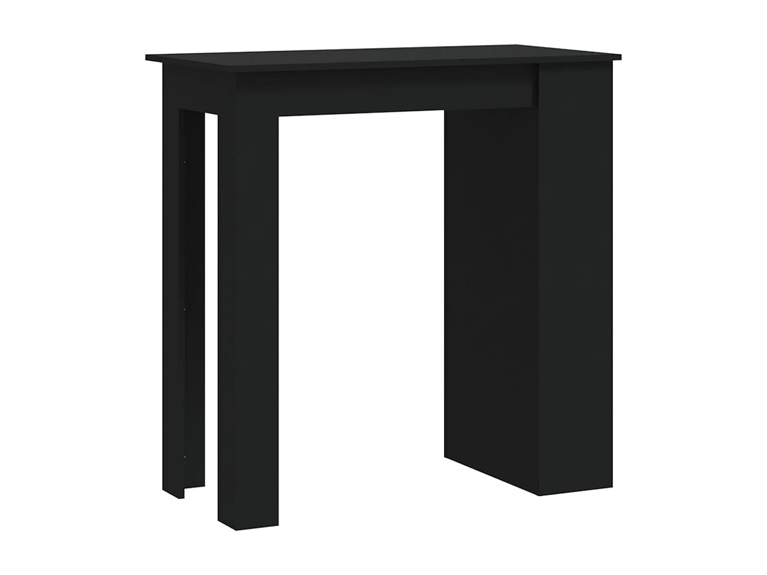 Tavolino da Bar con Ripiani Nero 102x50x103,5 cm in Truciolato