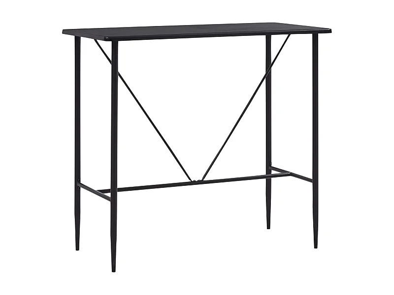 Mesa de bar 120x60x110 cm MDF preto