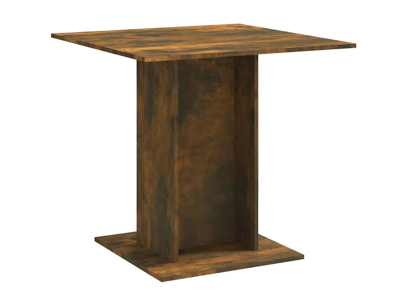 Table à dîner Chêne fumé 80x80x75 cm Bois d'ingénierie