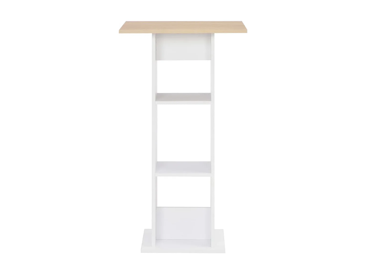 Tavolo da Bar Bianco e Rovere Sonoma 60x60x110 cm