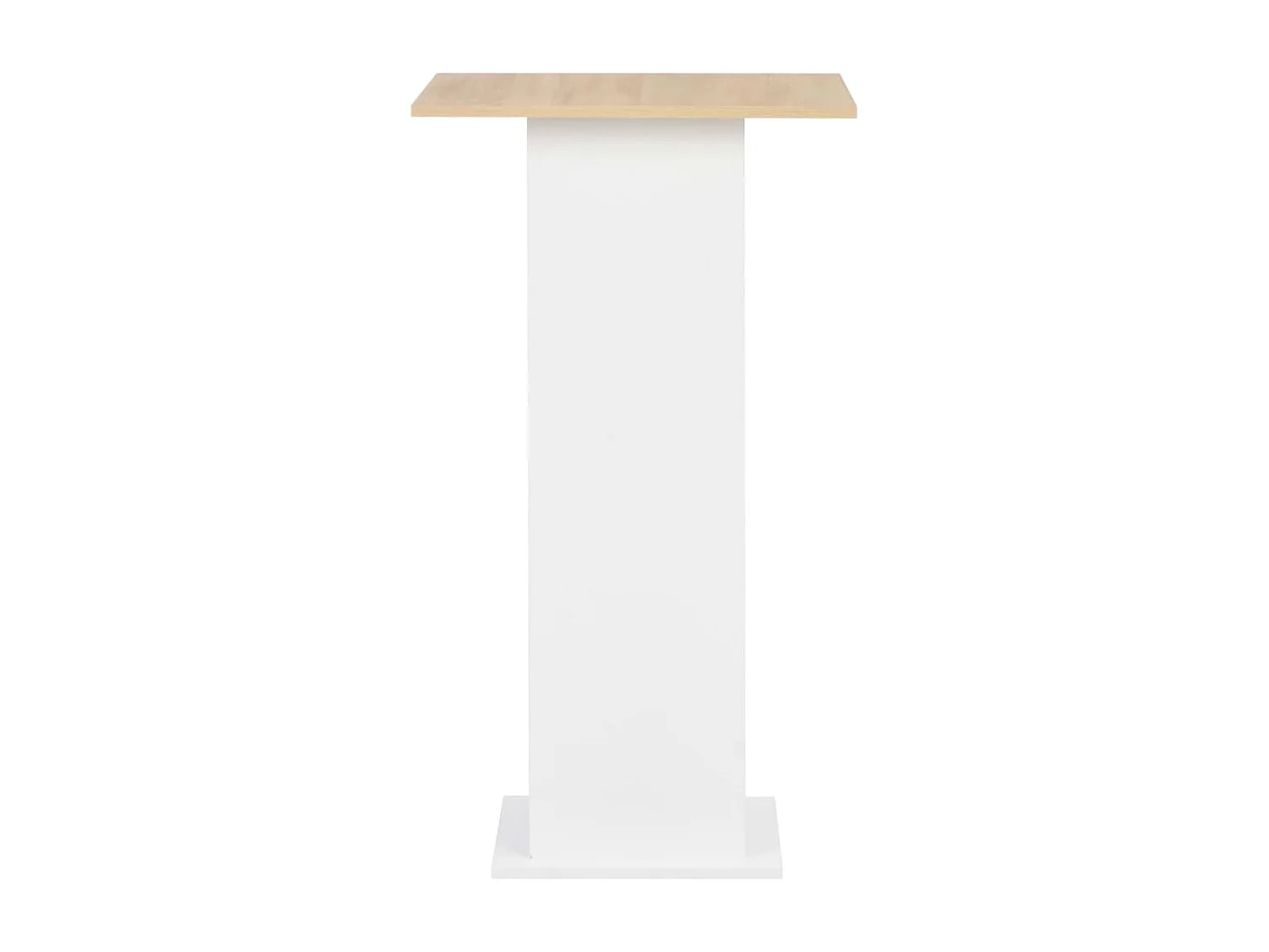 Tavolo da Bar Bianco e Rovere Sonoma 60x60x110 cm