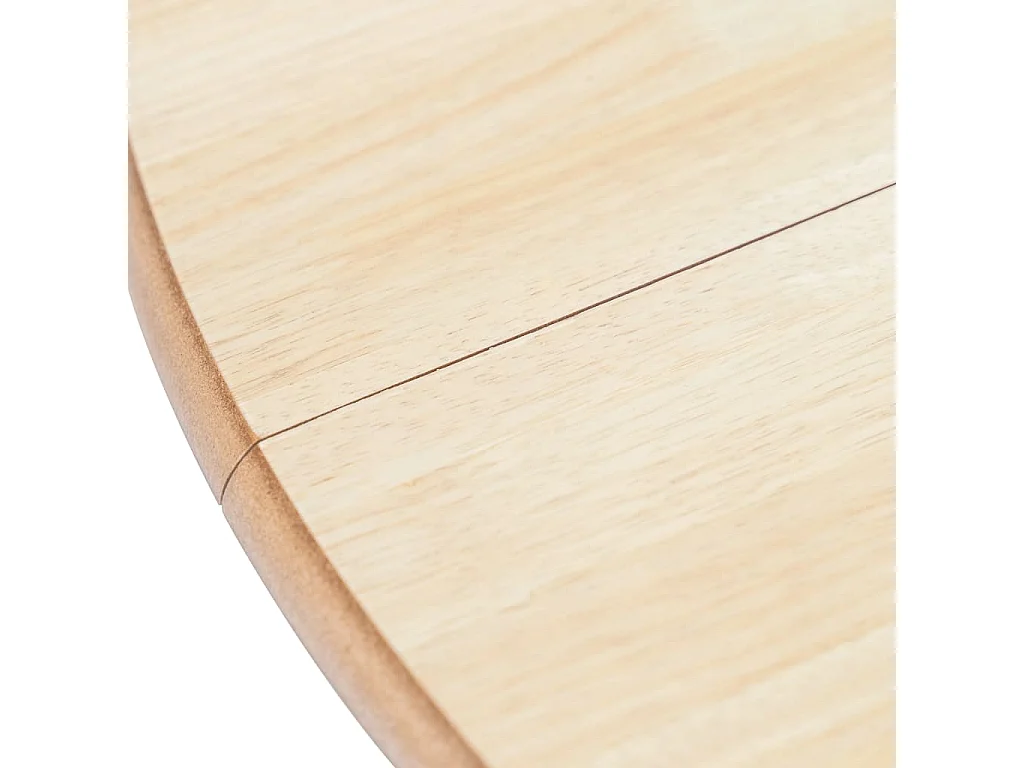Table à manger Blanc et marron 106 cm Bois d'hévéa massif