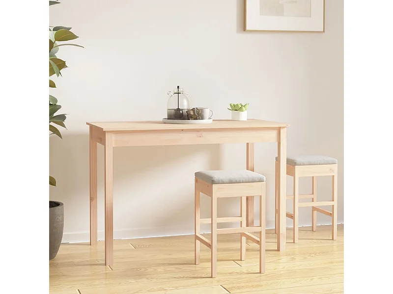 Tavolo da Pranzo 110x55x75 cm in Legno Massello di Pino