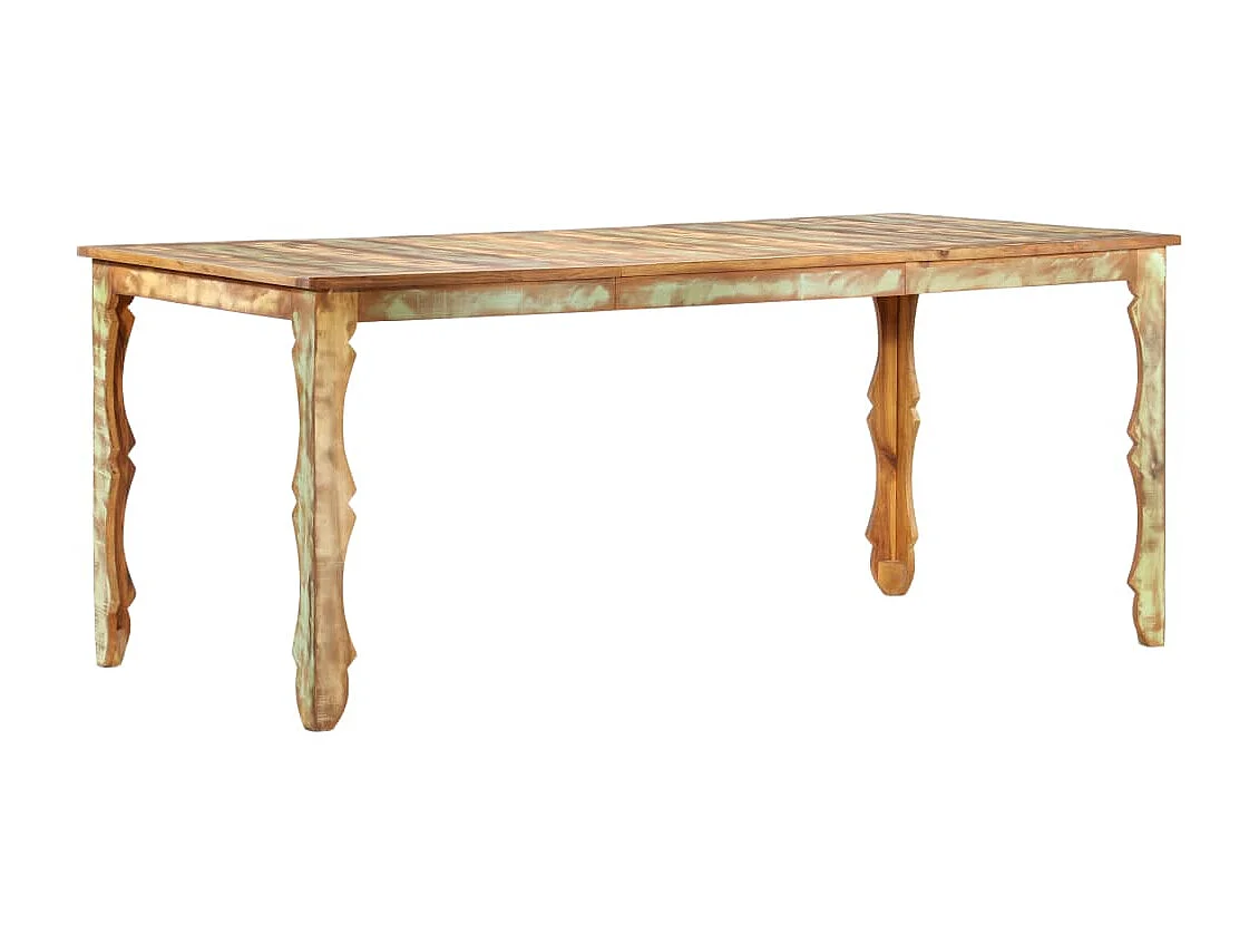 Mesa de jantar 180x90x76 cm madeira recuperada maciça