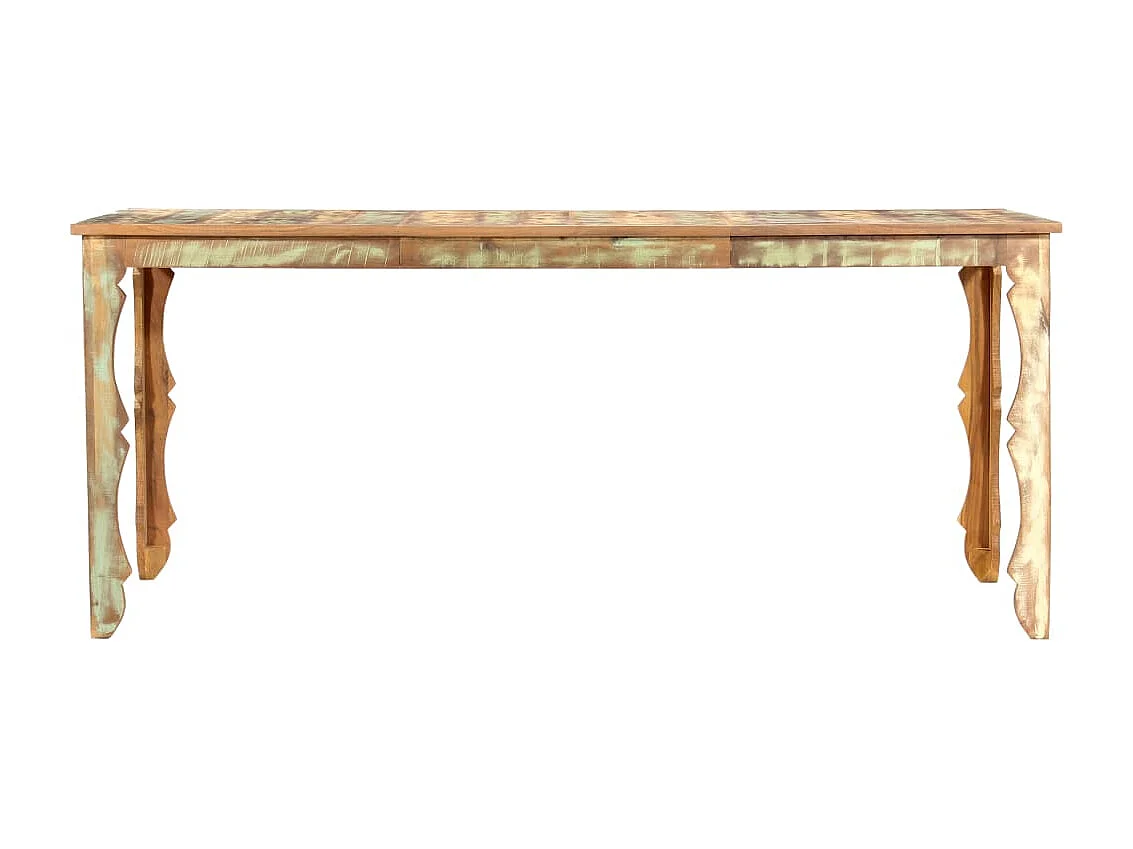 Mesa de jantar 180x90x76 cm madeira recuperada maciça