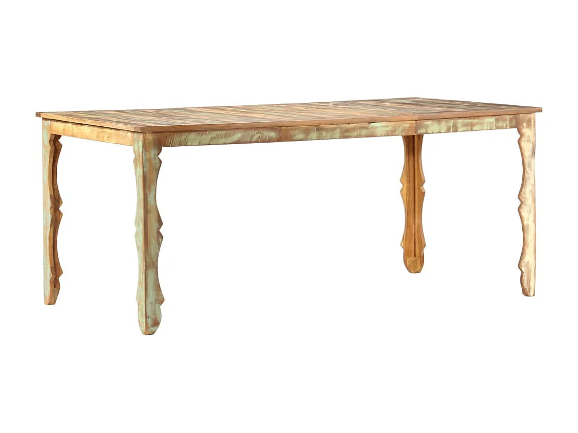 Mesa de jantar 180x90x76 cm madeira recuperada maciça