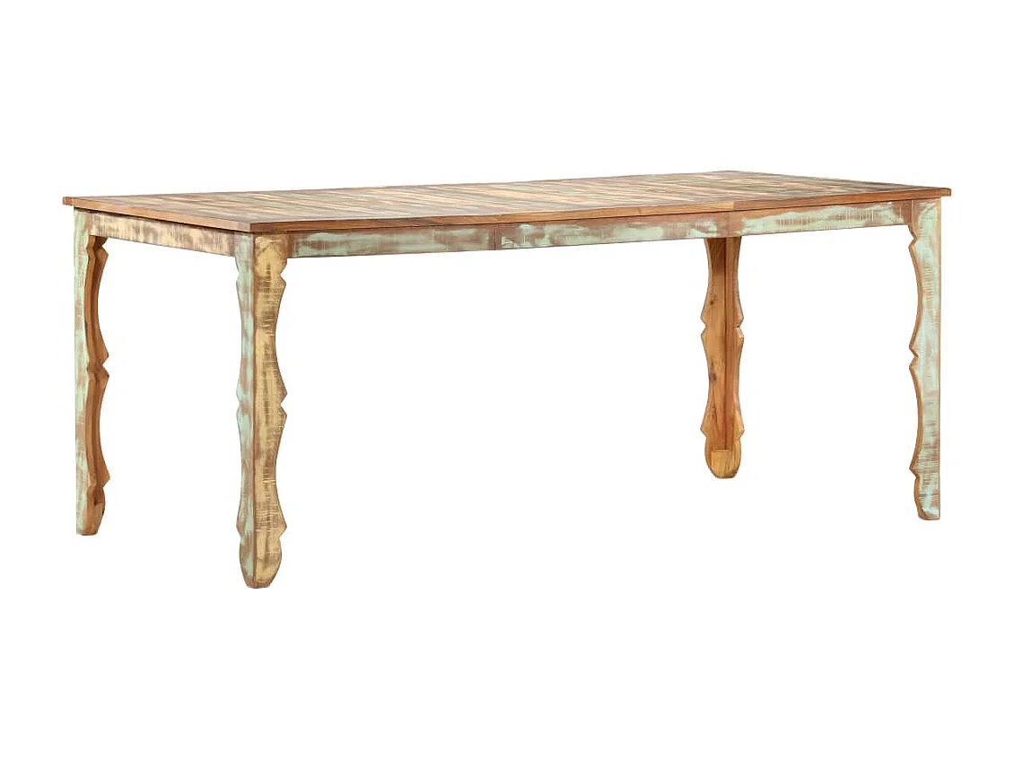 Mesa de jantar 180x90x76 cm madeira recuperada maciça