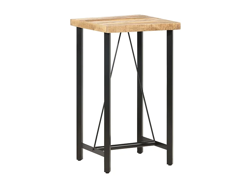 Mesa de bar 60x60x107 cm madeira de mangueira áspera
