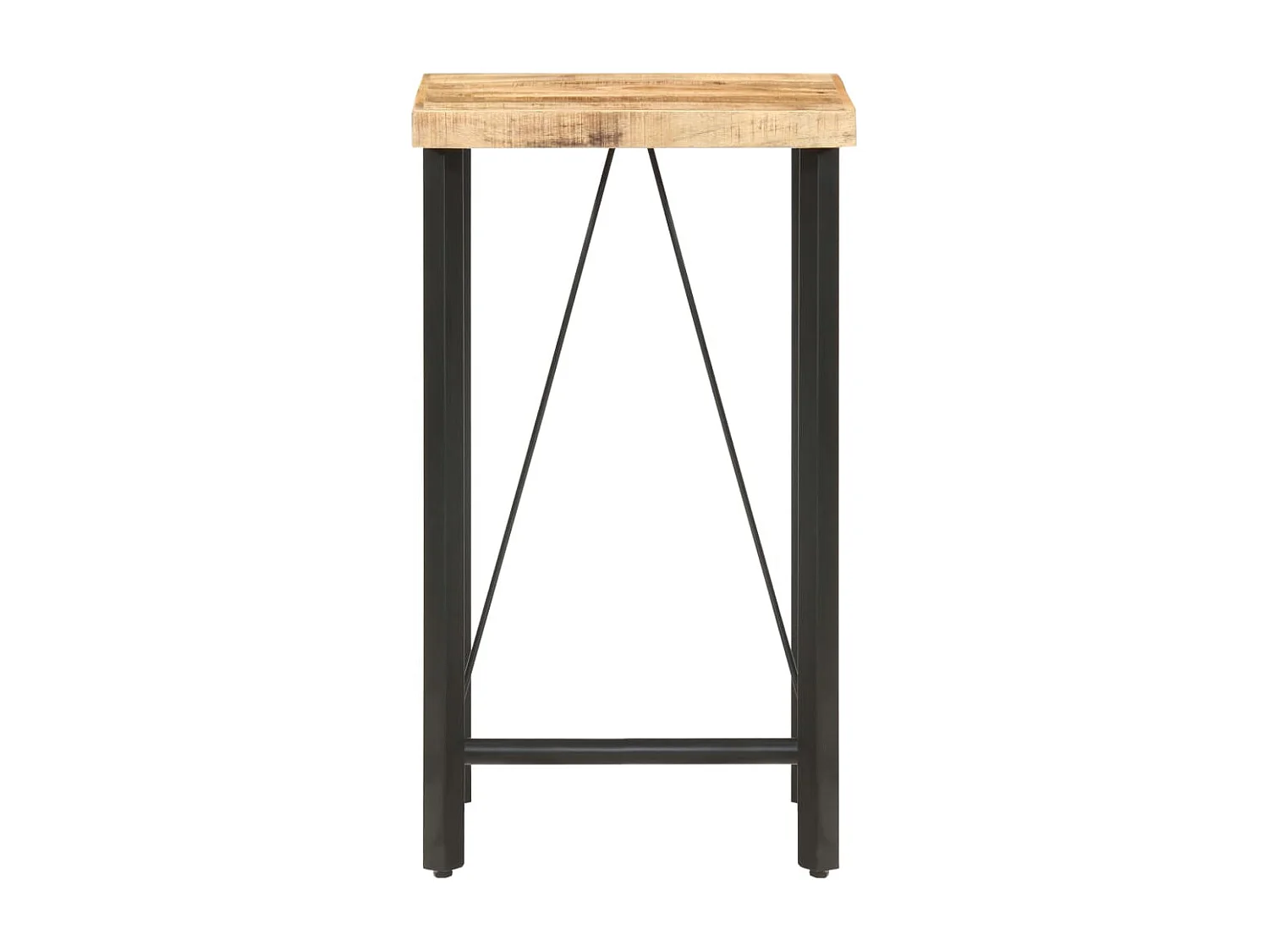 Tavolo da Bar 60x60x107 cm in Legno Ruvido di Mango