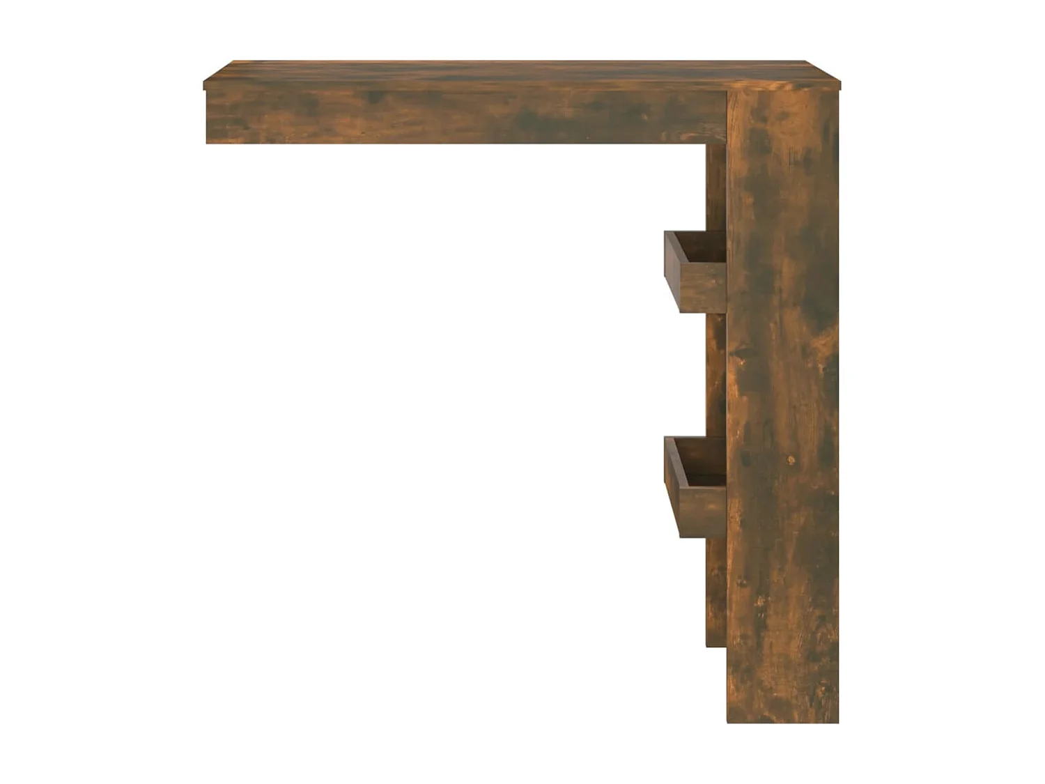 Table de bar murale Chêne fumé 102x45x103,5cm Bois d'ingénierie