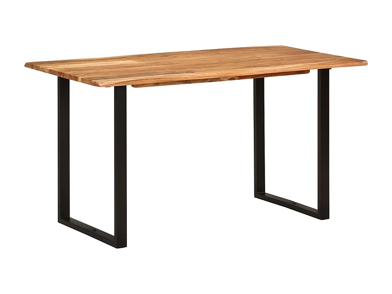 Tavolo da Pranzo 140x70x76 cm in Legno Massello di Acacia
