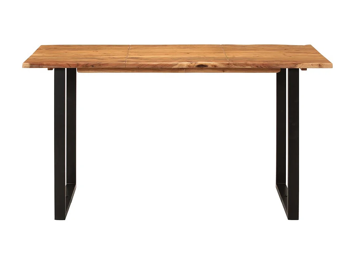Tavolo da Pranzo 140x70x76 cm in Legno Massello di Acacia