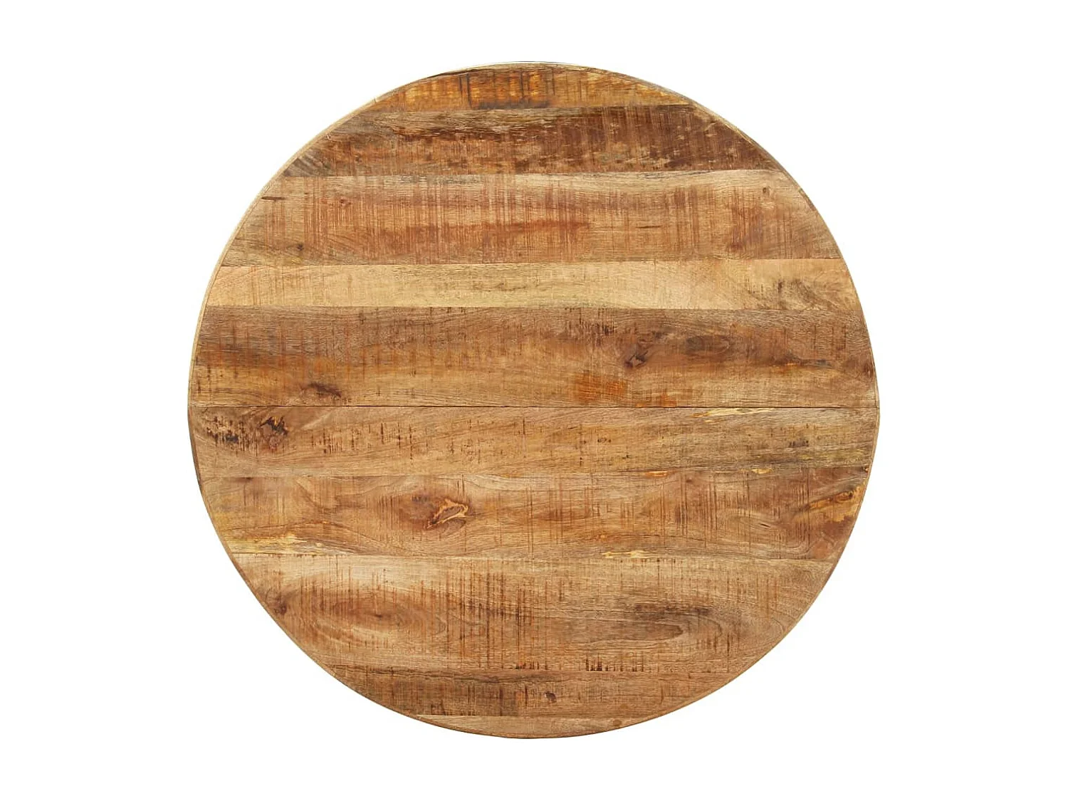 Table à dîner ronde 100x100x75 cm Bois de manguier brut