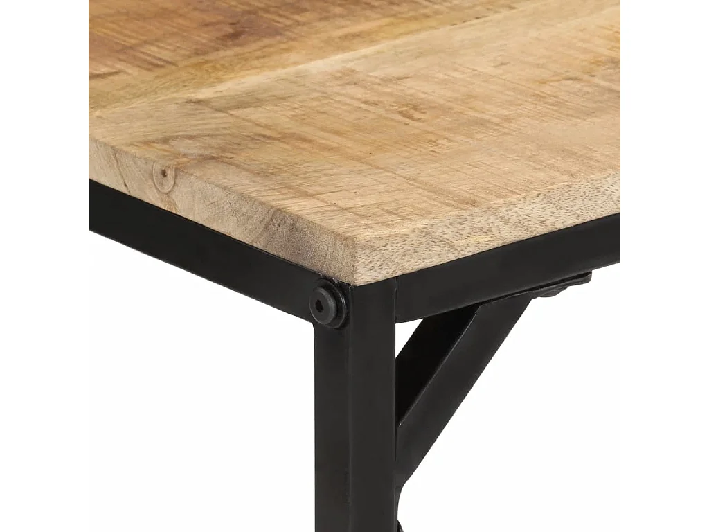 Table à manger 110x55x75 cm bois de manguier massif brut
