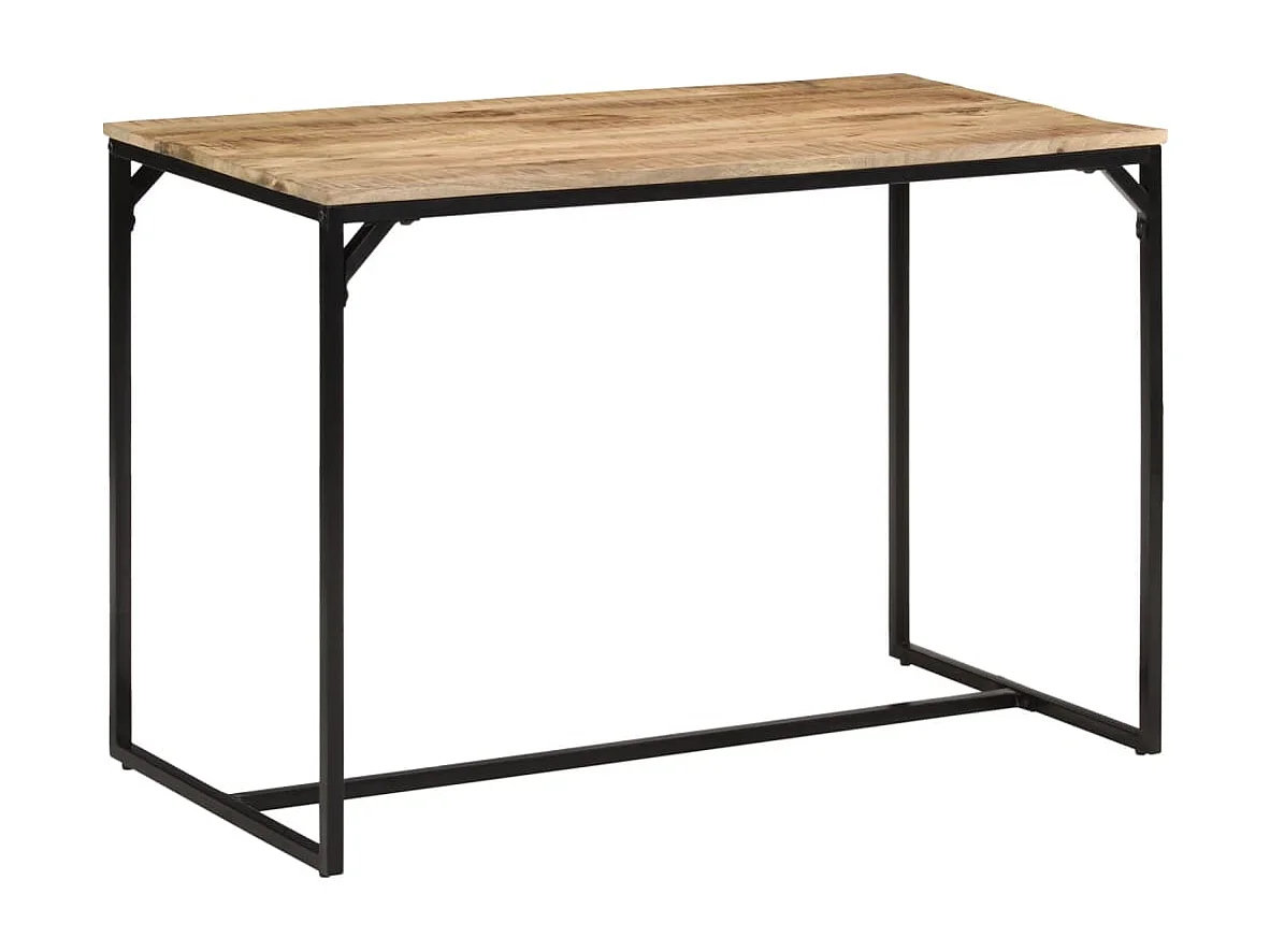 Table à manger 110x55x75 cm bois de manguier massif brut